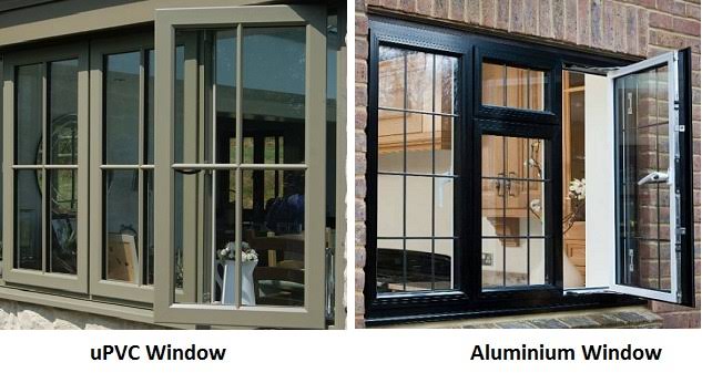 پنجره‌های uPVC در مقابل پنجره‌های آلومینیومی